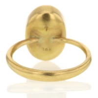 Oval Fire Opal Gold Ring Image