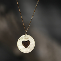 Engraved Boulder Opal Heart Necklace Image