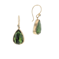 Green Tourmaline Teardrop Earrings Image