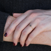 Rustic Diamond Teardrop Ring Image