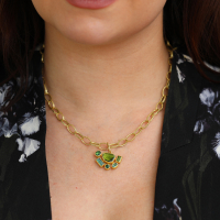 Green Tourmaline Mosaic Pendant (no chain) Image