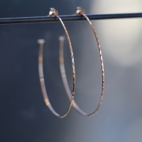 Extra Large Rose Gold Hoop Earrings Image