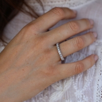 Vintage Diamond Platinum Eternity Band Image