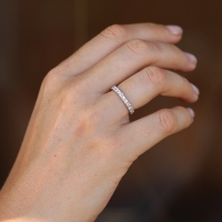 Vintage Platinum Diamond Eternity Band Image