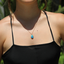 Australian Boulder Opal 18k Rose Gold Necklace Image