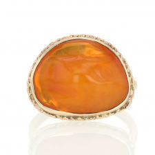 Mexican Fire Opal 14k Yellow Gold Ring Image