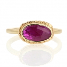 All Gold African Ruby Oval Ring Image