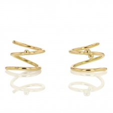 18k Gold Spiral Earrings Image