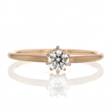 Diamond Solitaire 18k Rose Gold Ring Image
