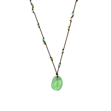 Chrome Diopside Necklace with Emerald and Peridot