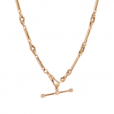 Rose Gold Victorian Watch Chain Necklace Image