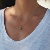 Green Garnet and Diamond Necklace