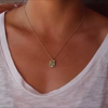 Green Garnet and Diamond Necklace