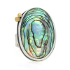 Vertical Oval Abalone Ring