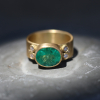 Rosecut Emerald and Diamond Ring