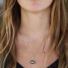 Tahitian Pearl & 22K Gold Charm Necklace
