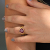 Teardrop Pink Tourmaline Rosecut Ring