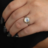 Hexagonal Moonstone Ring