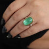 Vertical Green Tourmaline Ring