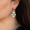 Rosecut Celadon Beryl Chandelier Earrings