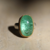 Vertical Green Tourmaline Ring
