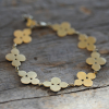 Hand Hammered Gold Cluster Link Bracelet
