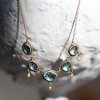 Rosecut Blue Zircon Necklace