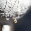 Pear Shaped Diamond Gold Necklace