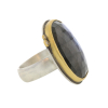 Large Oval Faceted Labradorite Ring