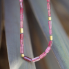 Beaded Pink Tourmaline Necklace