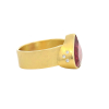 Teardrop Pink Tourmaline Rosecut Ring