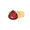 Teardrop Pink Tourmaline Rosecut Ring