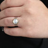 Hexagonal Moonstone Ring