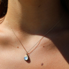 Teardrop Moonstone and Diamond Necklace