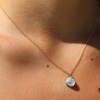 Teardrop Moonstone and Diamond Necklace