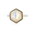 Hexagonal Moonstone Ring