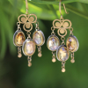 Rosecut Zircon Chandelier Earrings