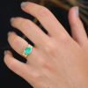 Rosecut Emerald and Diamond Ring