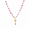Ruby Beaded Gold Necklace