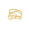 18k Gold Coral Branch Ring with Diamonds