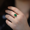 Emerald 18k gold Egg Ring