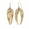 Gold Day Flowers Earrings with Pearls