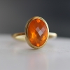 Oval Fire Opal Gold Ring