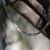 Aquamarine Gold Reed Necklace