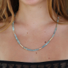 Aquamarine Gold Reed Necklace