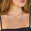 Aquamarine Gold Reed Necklace