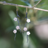 Oxidized Silver Cherry Blossom Earrings