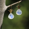 Pineapple Rainbow Moonstone Drop Earrings