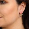Garnet Cherry Gold Earrings