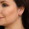 Green Tourmaline Egg Earrings
